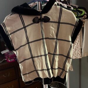 Tahari Black and Cream Kids Top